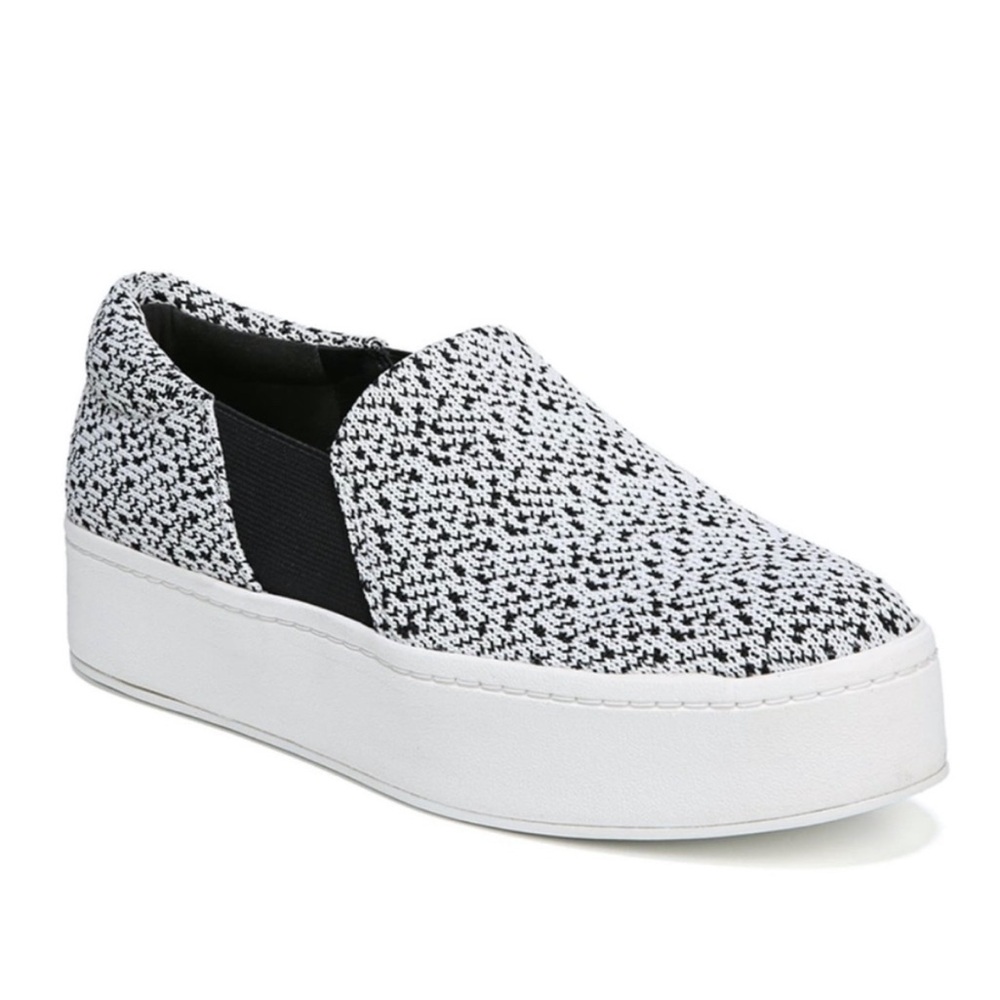 Vince. Black & White Warren Nubuck Sneaker